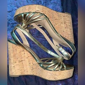 Gold Aldo Wedges Size 6.5